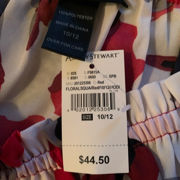 Ashley Stewart NWT , size 10/12 , red, white, black, grey , tunic top - Picture 4 of 4